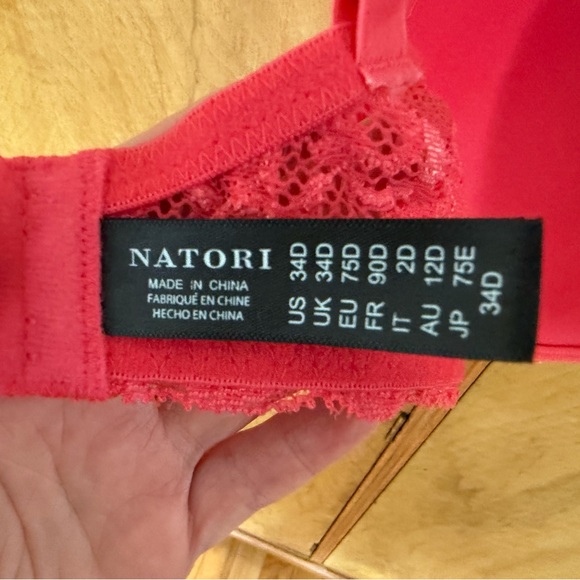 Natori Feathers Pink Plunge Bra 34D - Picture 5 of 6